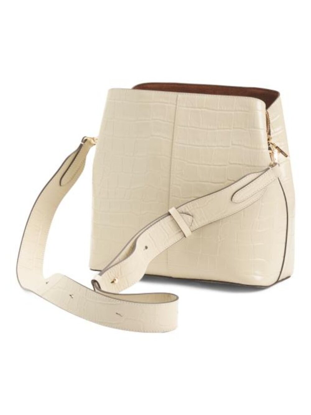 RADLEY LONDON Leather Dukes Place Faux Crocodile Medium Compartment Crossbody - Picture 3 of 5